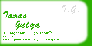 tamas gulya business card